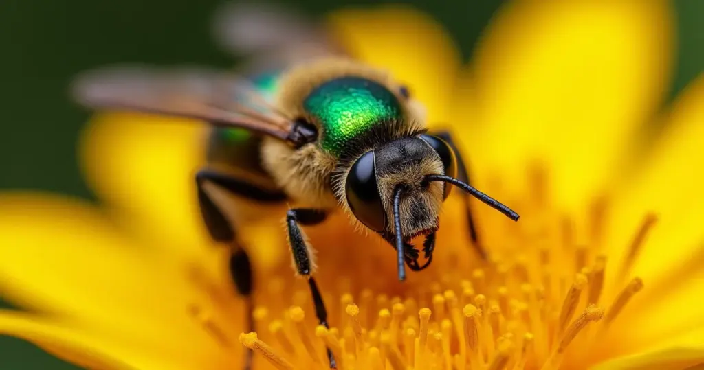 Abelha Verde: O Segredo Metálico para um Jardim Deslumbrante em 2026 Abelha Verde: O Segredo Metálico para um Jardim Deslumbrante em 2026