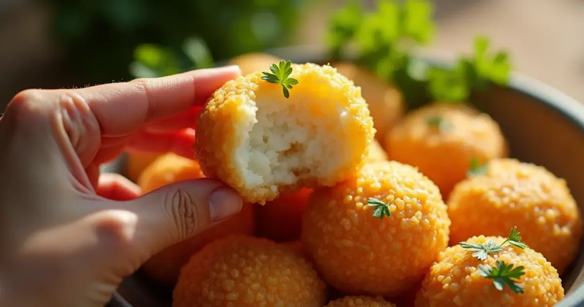 Bolinho de arroz simples perfeito: massa que não desmancha na fritura Bolinho de arroz simples perfeito: massa que não desmancha na fritura