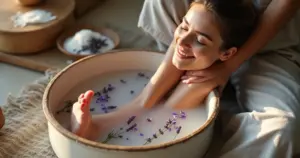 Como fazer escalda pés com lavanda para aliviar o estresse em 15 minutos