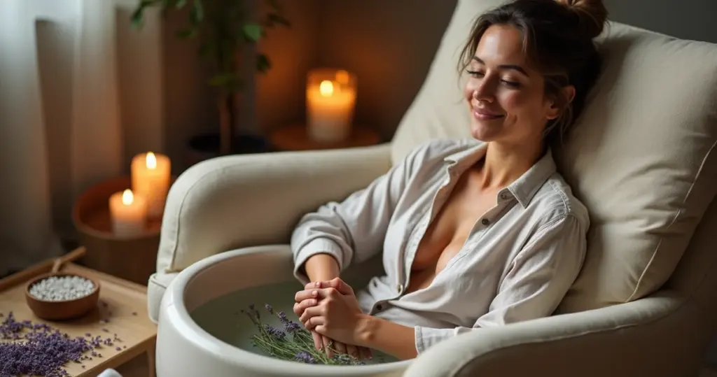 Como fazer escalda pés de lavanda e camomila para dormir melhor hoje