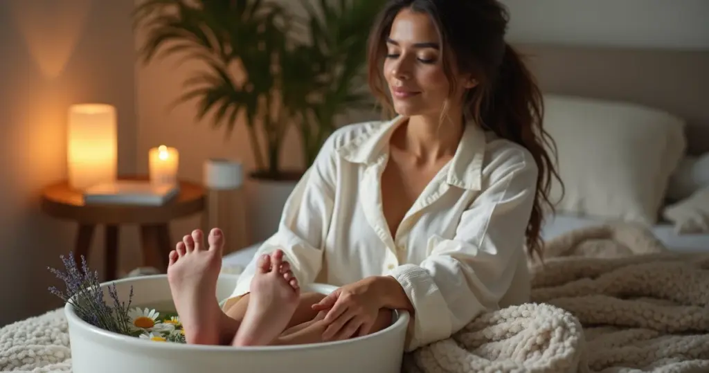 Como fazer escalda pés de lavanda e camomila para dormir em 20 minutos Como fazer escalda pés de lavanda e camomila para dormir em 20 minutos