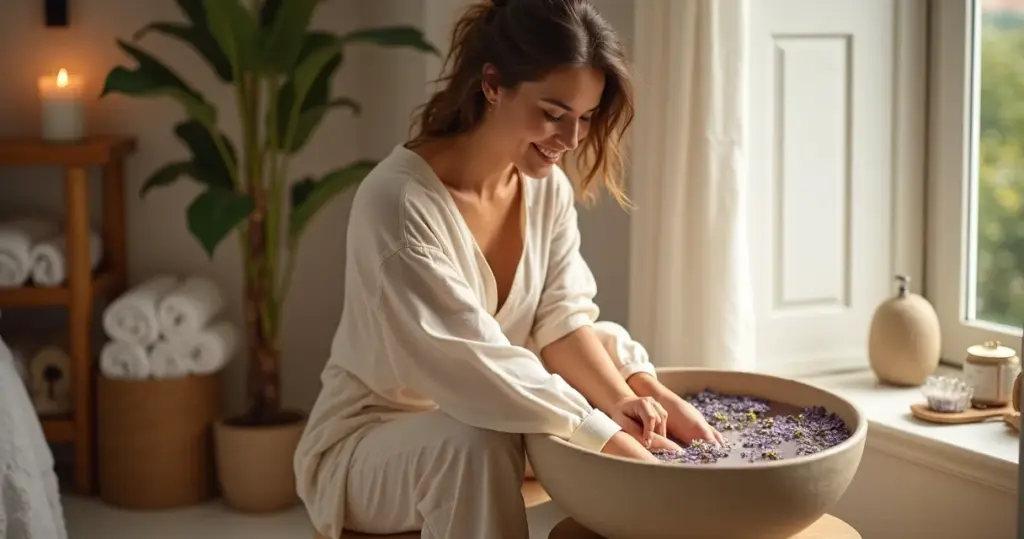 Como fazer escalda pés lavanda camomila e transformar 15 minutos em paz total