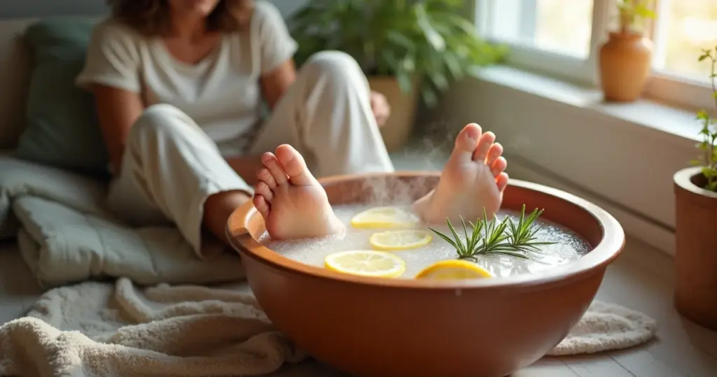 Escalda pés caseiro barato com ingredientes de custo-benefício: relaxa e desincha em 15 min Escalda pés caseiro barato com ingredientes de custo-benefício: relaxa e desincha em 15 min