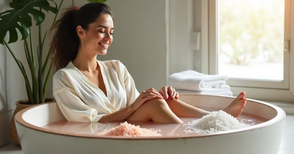 Escalda pés com sal grosso ou sal Epsom: escolha certa para seu problema