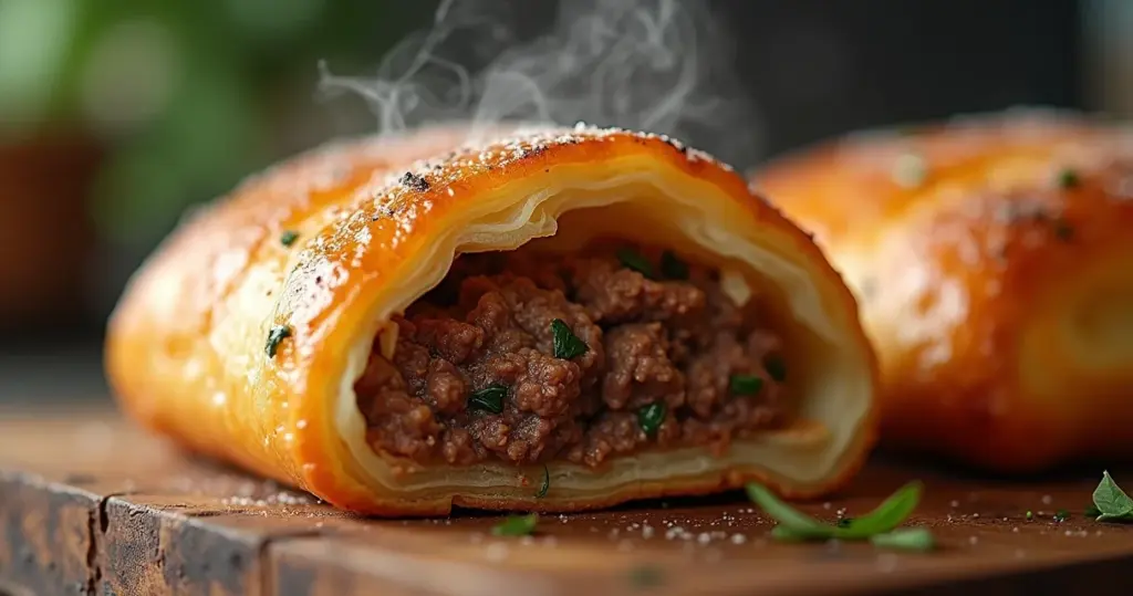 Esfiha aberta de carne perfeita: massa crocante e recheio que não molha