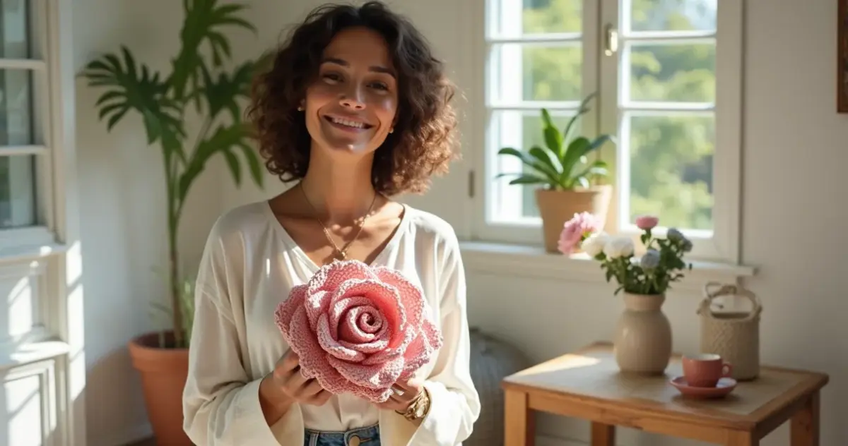 Rosas em Crochê: Decoração Eterna que Você Faz em 2 Horas