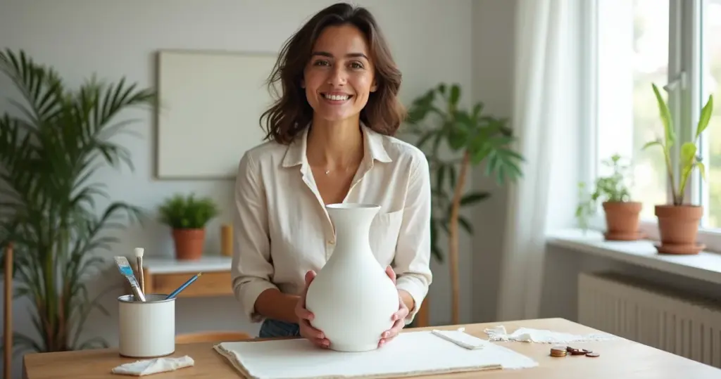 Vaso de Gesso: Transforme Sua Casa por Menos de R$ 20 (Passo a Passo) Vaso de Gesso: Transforme Sua Casa por Menos de R$ 20 (Passo a Passo)